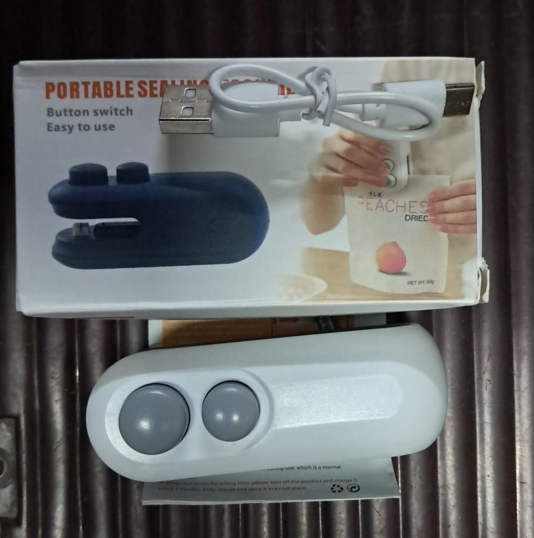 Portable Mini Sealing Machine 2 in 1 USB Rechargeable