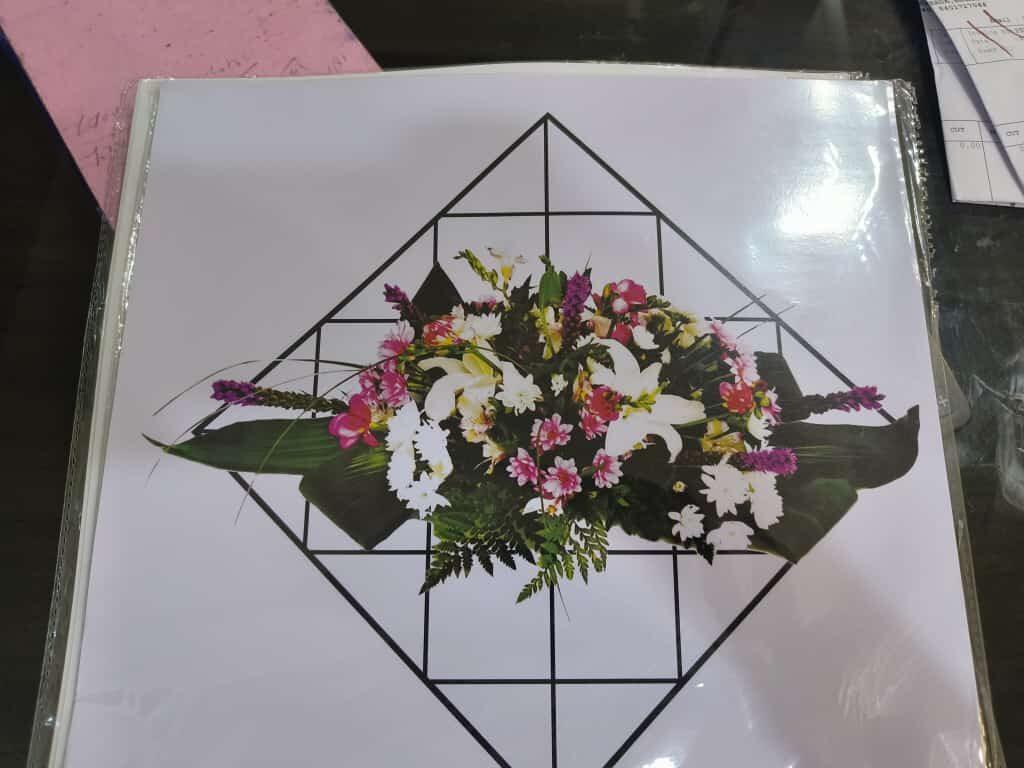 Home Wall Art Grid Flower Pattern Sticker Office Decals